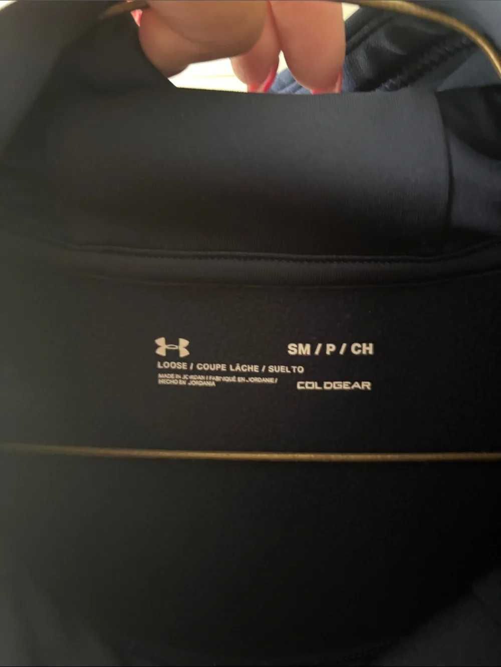 Under Armour Navy Pullover Hoodie with White Logo